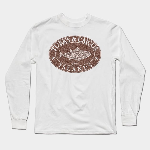 Turks & Caicos Islands Bluefin Tuna (Distressed) Long Sleeve T-Shirt by jcombs